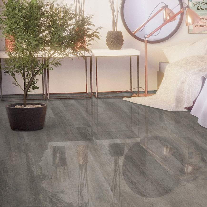 Falquon White Oak High Gloss Laminate Flooring 8mm D4187